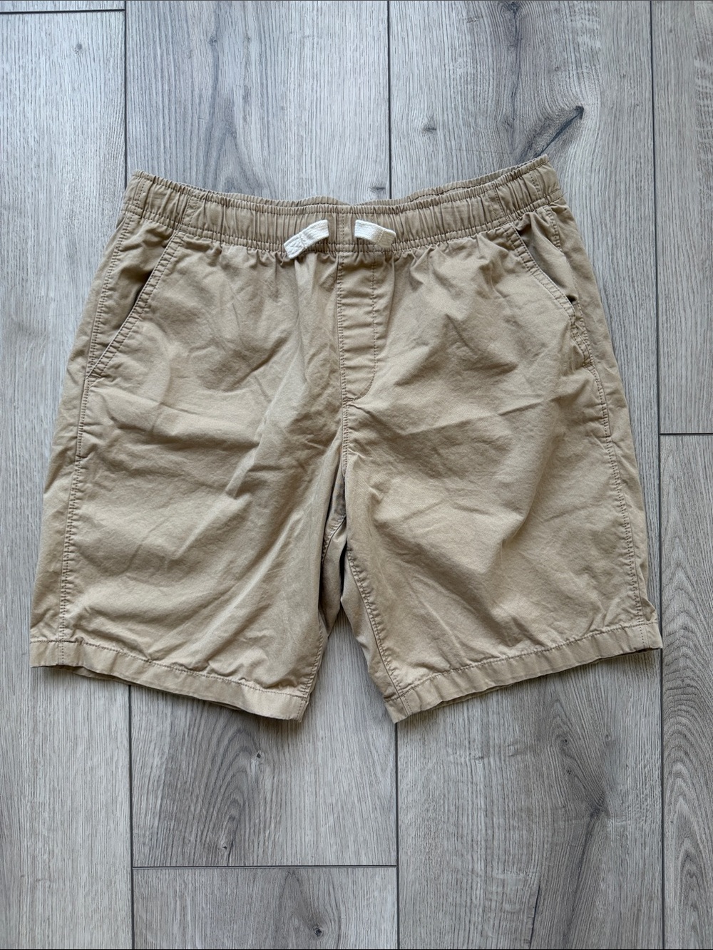 Lands’ End Khaki Shorts Boys XL 14H-16H 100% Cotton Travel Cruise Beach Vacation